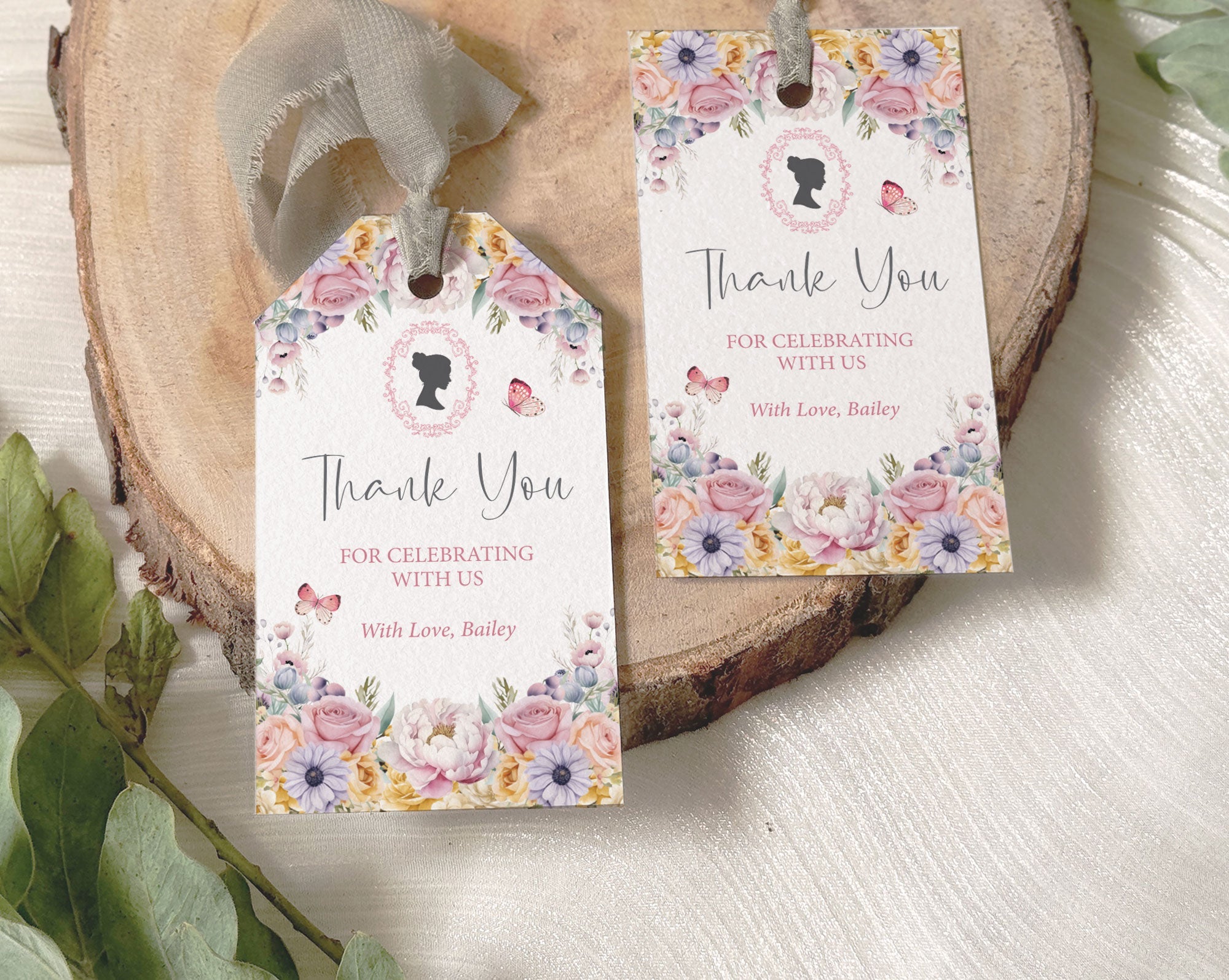 Regency Baby Shower Tags & Labels