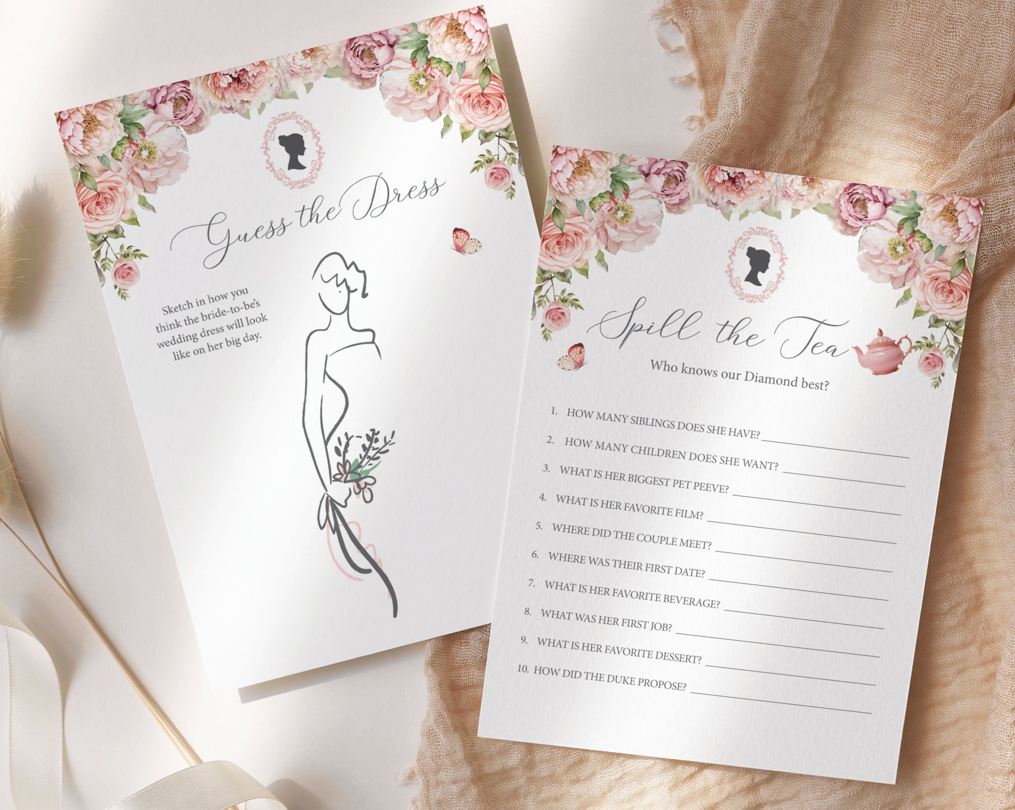 Regency Bridal Shower Games