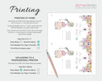 instructions on how to print the pastel Bridgerton-style baby shower game cards