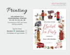 instructions on how to print the british tea party welcome signs