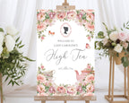 9 Piece Regency High Tea Blush Pink Bundle with Cameo & Teapot