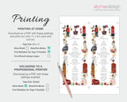 printing instructions for the british tea party menu