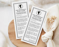 two 'Lady Whistledown's Society graduation Announcement Papers' on a wooden surface with a white fabric background.