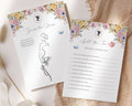 10 Bridal Shower Games with Pastel Flowers, Regency Style Cameo, 5x7 Editable Corjl Template