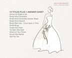 10 bridal shower games and 1 answer sheets