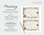 printing instructions for the enchanted forest dinner invitation