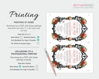 printing instructions for the gothic black and red high tea invitation