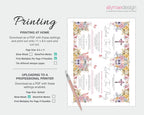 printing instructions for the pastel church ladies tea party invitation