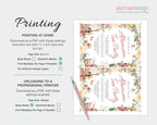 instructions on how to print the 5 x 7 floral border afternoon tea party invitation