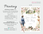 printing instructions for the 8x10, A4 and 12 x 18  jane austen tea party welcome signs