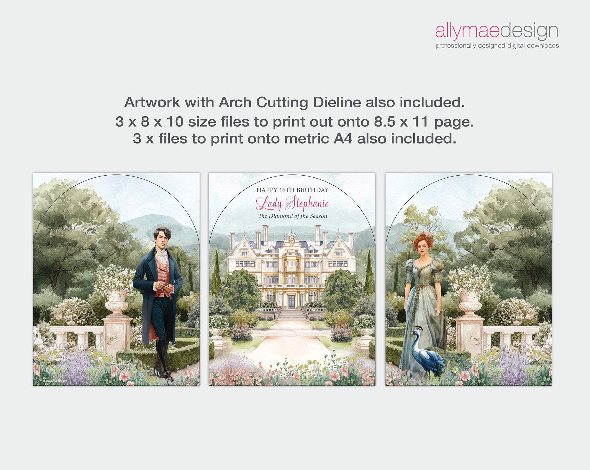 Information on the 8 x 10 Regency Bridgerton Style Arch screens on sizing and how to assemble with pictures of the screen panels