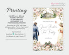 instructions on how to print the jane austen party welcome sign