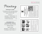 instructions on how to print the A4 editable and Printable Corjl Regency style folded leaflet