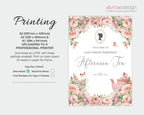 printing instructions for the blush pink afternoon tea welcome sign