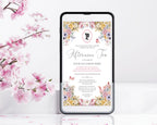 Old Fashioned style invitation for a tea party