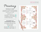 instructions on how to print the blush pink baby shower invitation