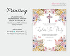 instructions on how to print the church tea party welcome sign