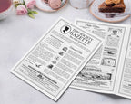 Regency Ton Society Gazette, Fall Autumn, 4 Page Black & White Newspaper, Non-Editable
