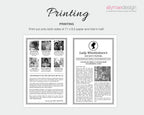 instructions on how to print the editable and Printable MS Word Regency style folded leaflet
